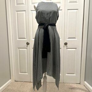 Black & White Gingham Dress // Banana Republic // 10 petite